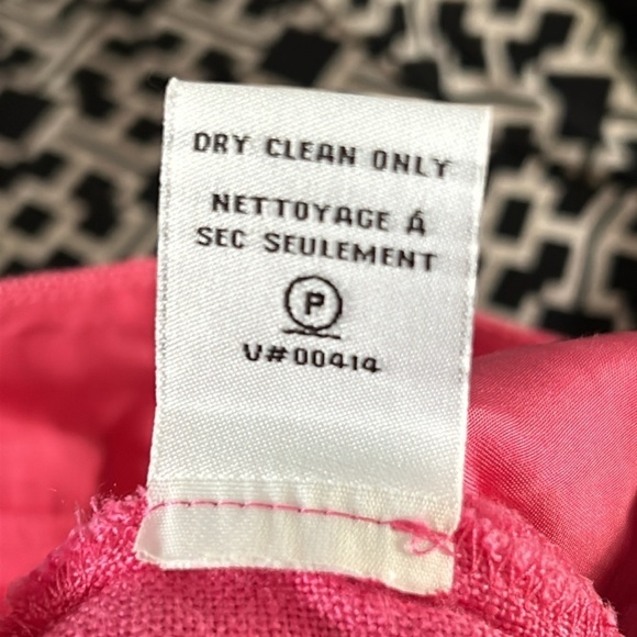 Diane Von Furstenburg Georginn Two Bright Pink Tapered Leg Crop Pants - 2 - Picture 10 of 10